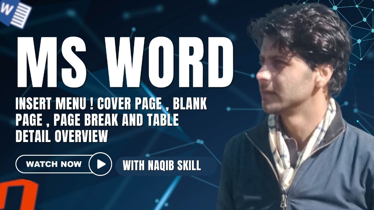 10| MS Word Insert Menu Full Explanation | Cover Page, Page Break ...