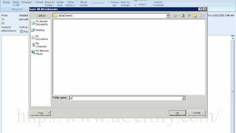 How to save attachments in MS Outlook?