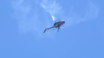 red bull helicopter upside down