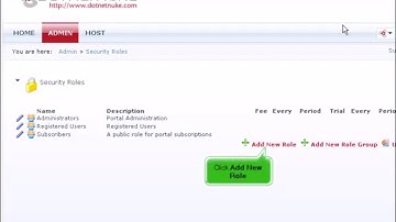 17) How to manage security roles in DotNetNuke by Gecko Websites