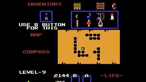 Legend of Zelda (NES) - Level 9 Ganon, 3 heart, Wood Sword only, No Tool*, 1-hit taken, Green outfit