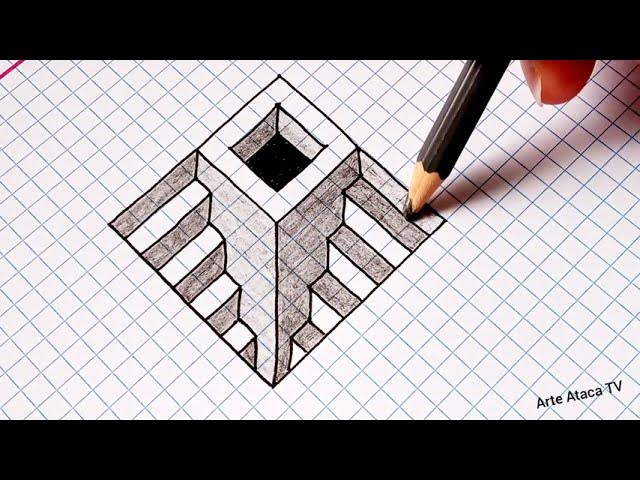 Como Desenhar ESPADA Minecraft em Papel Quadriculado 