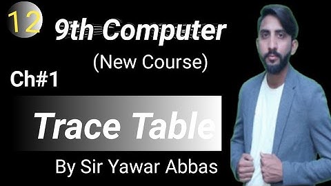 Trace Table | Identification and correctness of errors | 9th Computer new book chapter 1