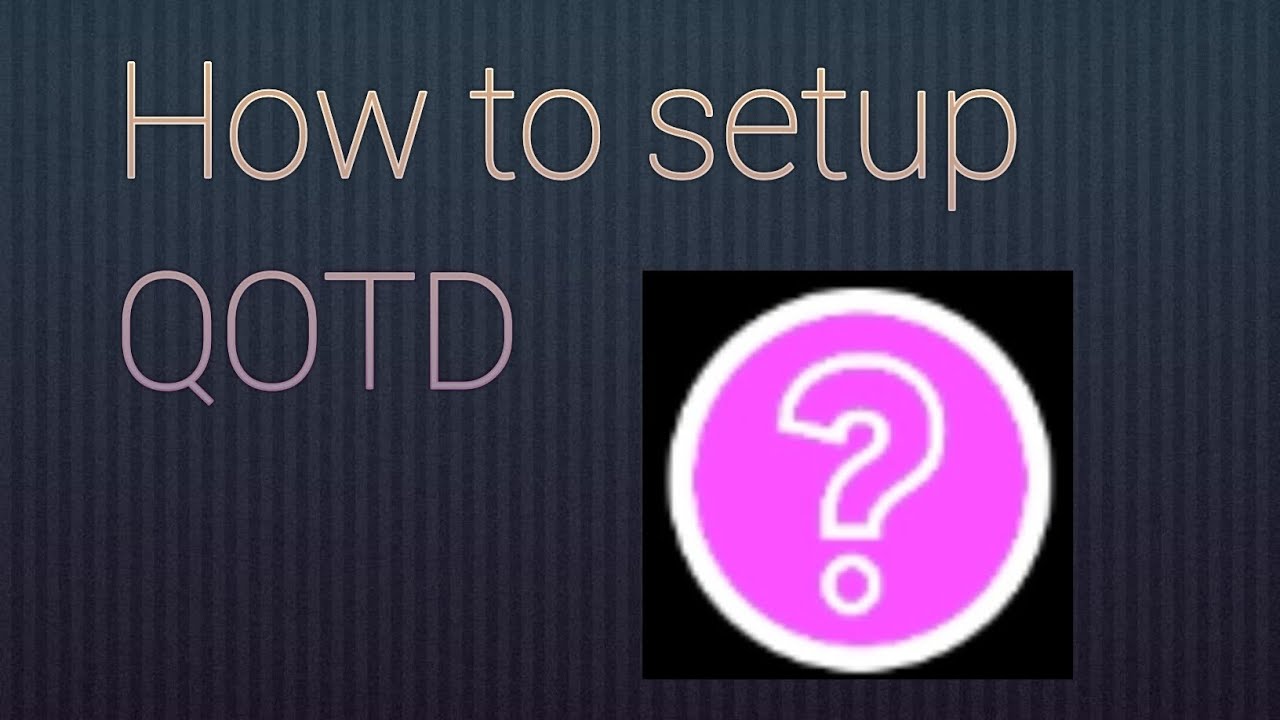 How to setup Questions of the day (QOTD) Discord Bot YouTube