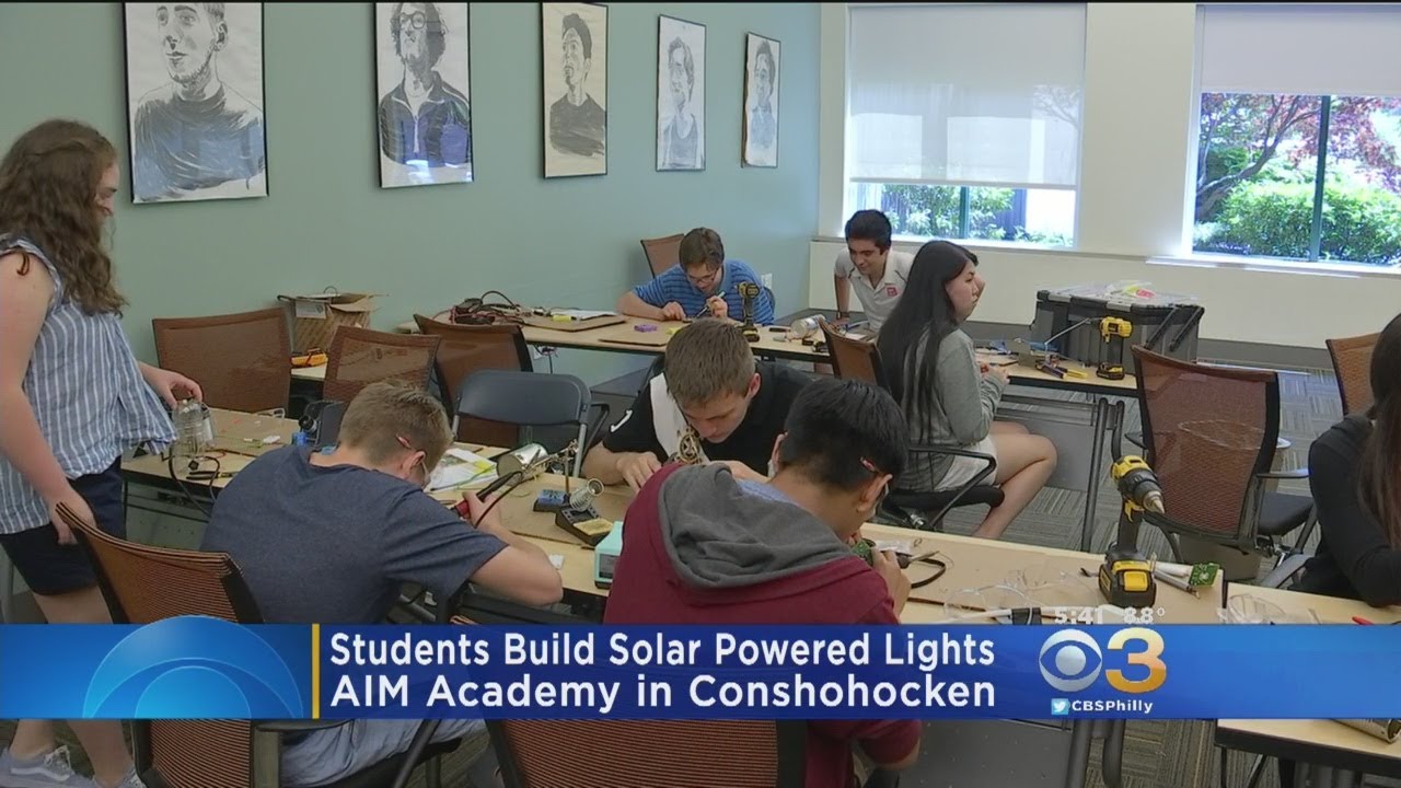Students Build Solar Powered Lights At AIM Academy