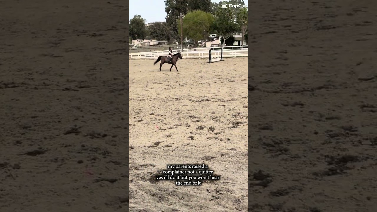 I never quit on horseback riding 