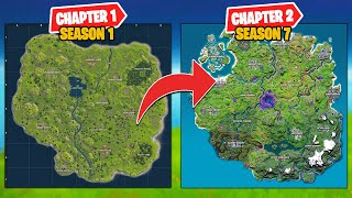 Evolution Timelapse of the Fortnite Map - Season 1 to Season 17