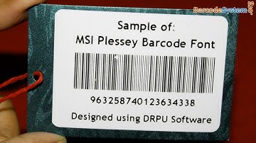 How to generate linear barcode label with MSI Plessey barcode font