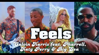 Feels - Calvin Harris feat. Pharrell, Katy Perry & Big Sea (lyrics animation)