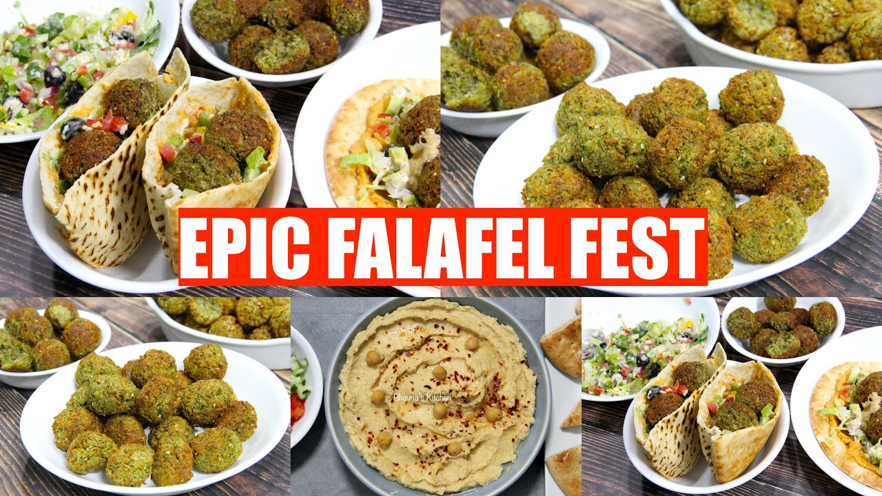 Epic Falafel Fest at Home! How to Homemade Baked Falafel, Hummus & Pita Bread Making Video Recipe | Bhavna