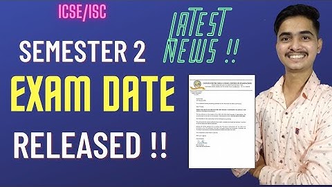 ICSE/ISC Semester 2 Exam Date Released !! 😱 | Pre Board Exam Date  | Timetable For Semester 2 |