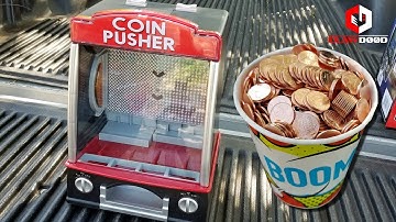 Make It Rain PENNIES? Arcade Toy Coin Pusher REVIEW