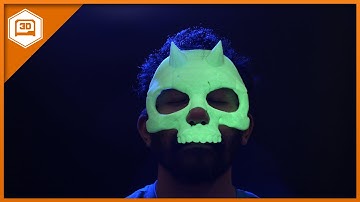 Skull Mask Horns @adafruit #3DPrinting #Timelapse #adafruit