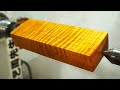 Woodturning - Golden wood making brush bar