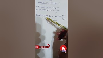 How to find the inverse of a matrix 