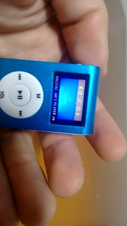 Compact LCD MP3 Music Player with Back Clip, FM Radio Support Micro SD Card - BLUE