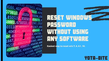 Reset Windows 7, 8, 8.1, 10 password, without any software. The easiest way [YOTA-BITE]