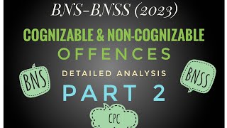 Legal Topic Cognizable or Non cognizable Part 2