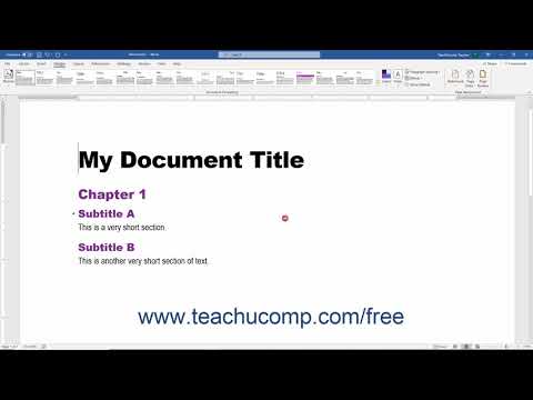 Word 2019 and 365 Tutorial Applying a Theme Microsoft Training
