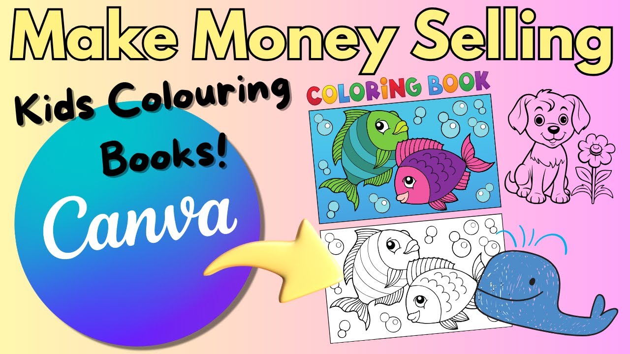 How to Create Simple Kids Colouring books on CANVA to sell on Amazon ...