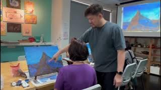 Moments from our Acrylic Painting Course
