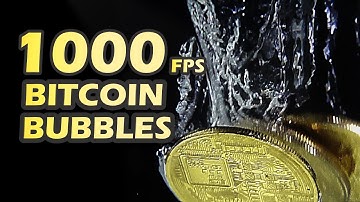 Bitcoin Bubbles. Slow motion 1000 fps