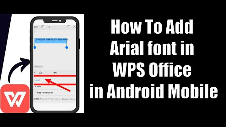 How To Add Arial font in WPS Office in Android Mobile 2021 | How to Add Custom Fonts on WPS Office