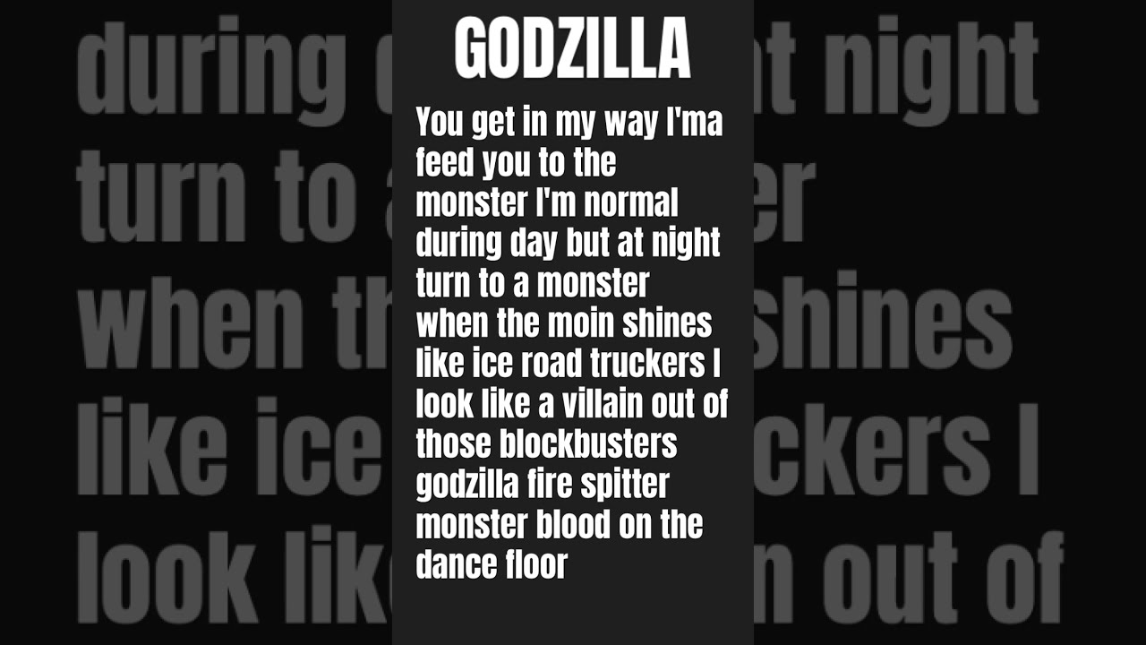 Godzilla By Eminem Ft JUICE WRLD Lyrics Emimem Juicewrld Song Rap Rapper