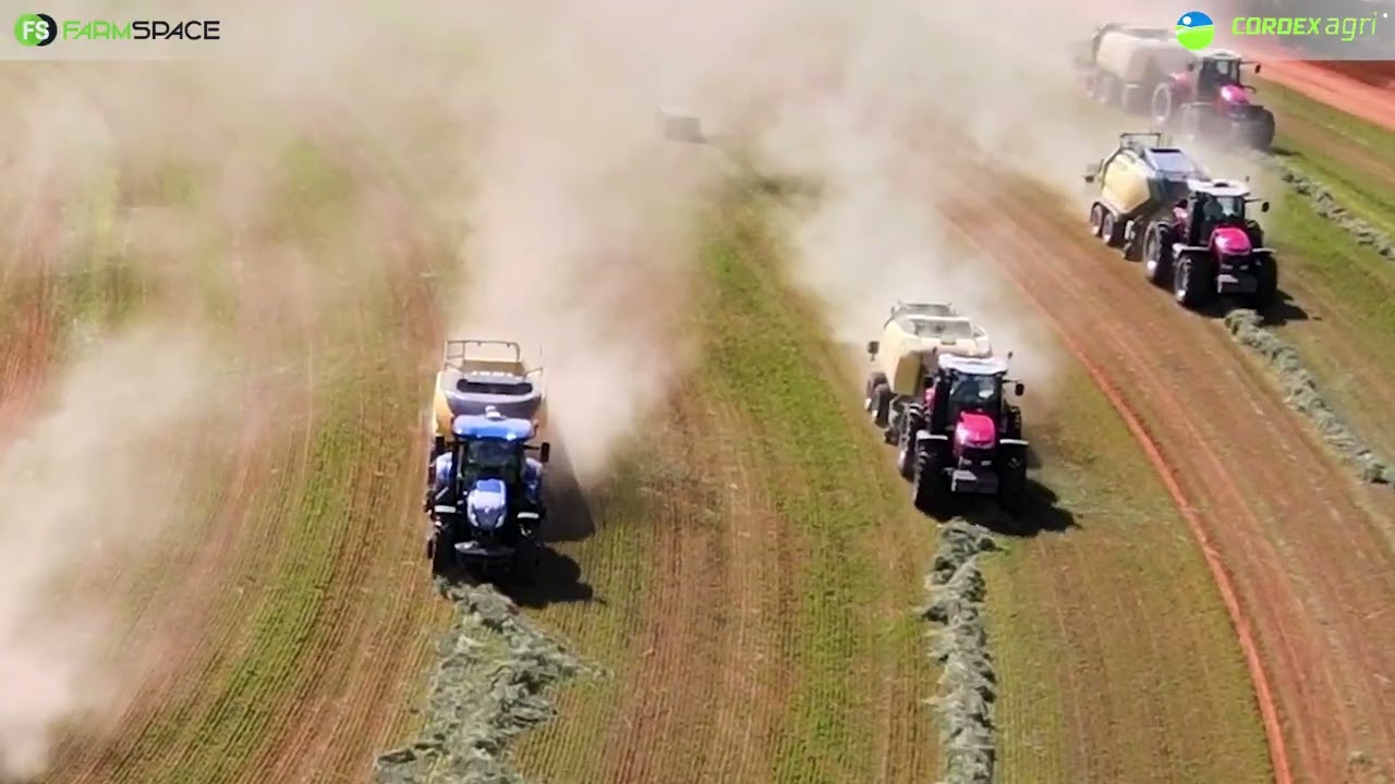 Hoe lyk 7 balers teen 25 km/h? Kyk hier op die Cordex Big Pack Demodag 2024.