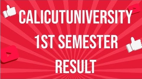 Calicut University 1st semester exam result published#exam #timetable #semester #result #published
