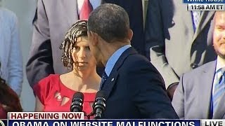 Woman Fainting During Obama Speech