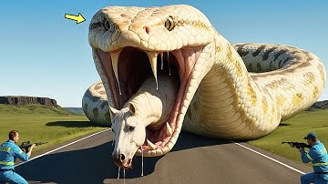 Brave Heroes Save Poor Horse From Ferocious Giant Python’s Attack🐍