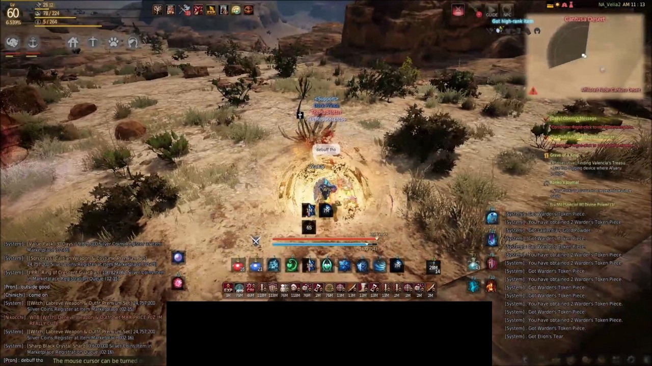 Black Desert Online Wizard awakening pvp Pila Ku Jail 1v1v1 with