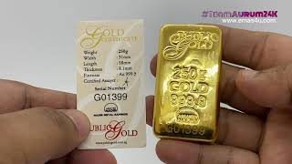 250g cast bar LBMA Public Gold