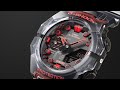 G-Shock GAB001G-1A Analog-Digital Bluetooth Translucent Black Red