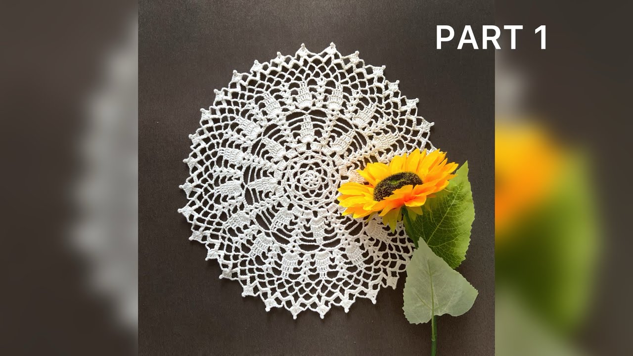 Doily Lace Crochet Pattern PART 1 - YouTube