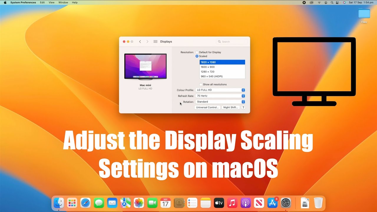 How to Adjust the Display Scaling Settings on macOS YouTube