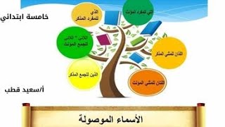 الأسماء الموصولة  لغة عربية خامسة ابتدائي ترم اول 2024