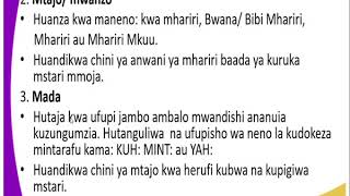 Kiswahili kidato cha 3,Barua kwa mhariri,kipindi cha 7