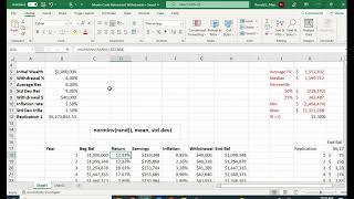 Monte Carlo Simulation   Retirement Withdrawals