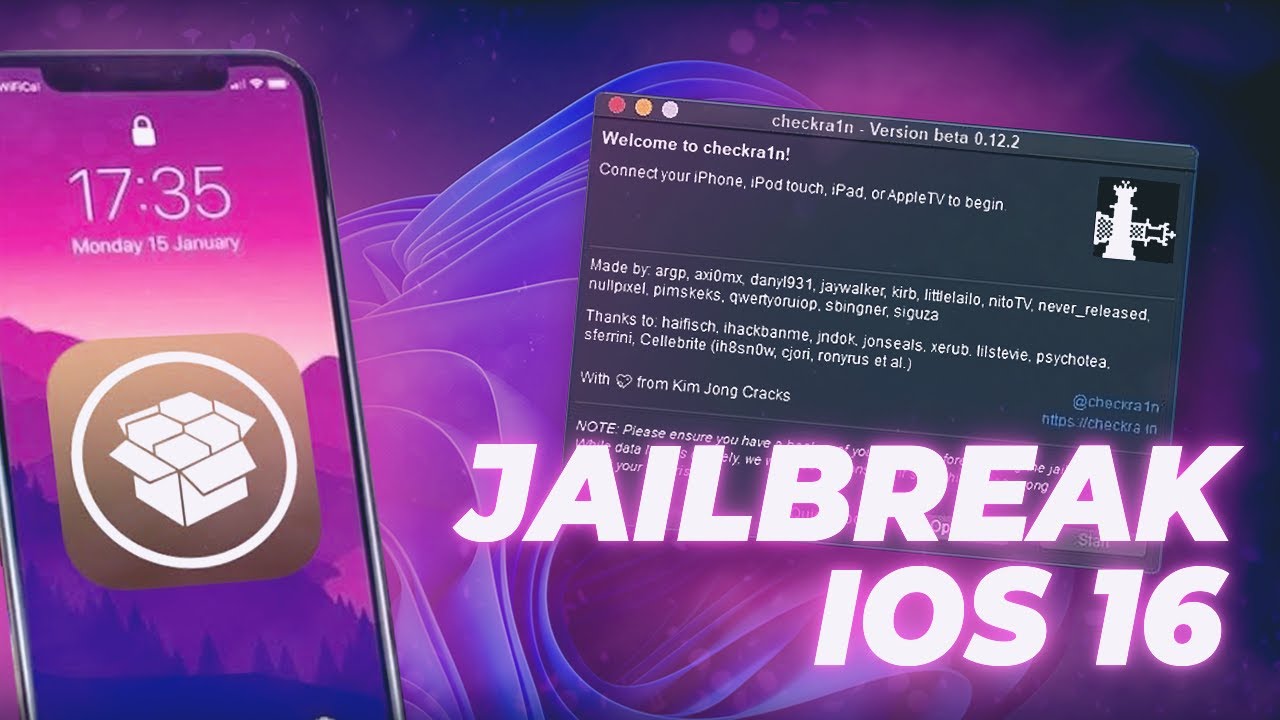 JAILBREAK iOS 15 – 16 (with CheckRa1n 0.12.5) – (Win) -JAILBREAK iOS 16
