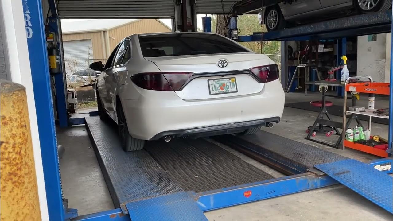 2017 Camry XSE V6 3rd cat, res, and muffler Delete. YouTube