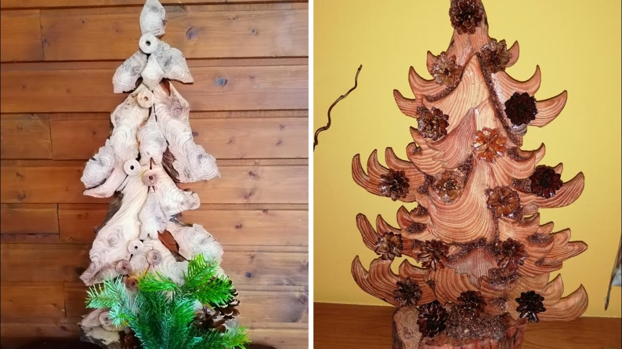 Christmas tree tutorial/Wood crafts.Ёлка из дерева своими руками.Поделки из дерева.