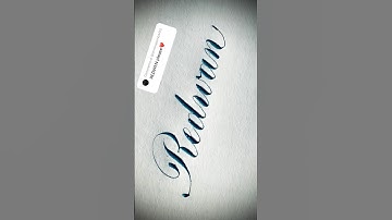 Copperplate calligraphy, tutorial , how I write your name #redwan