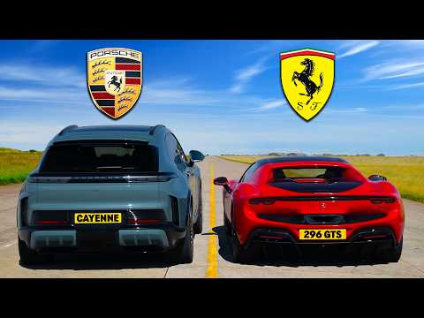 КТО ПОБЕДИТ В ЗАЕЗДЕ: НОВЫЙ Porsche Cayenne Turbo или же Ferrari 296?