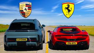 КТО ПОБЕДИТ В ЗАЕЗДЕ: НОВЫЙ Porsche Cayenne Turbo или же Ferrari 296?