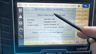 Resetting AUTO TA Values using CARMAN AUTO  i700   Hyundai Tucson 2019 screenshot 3