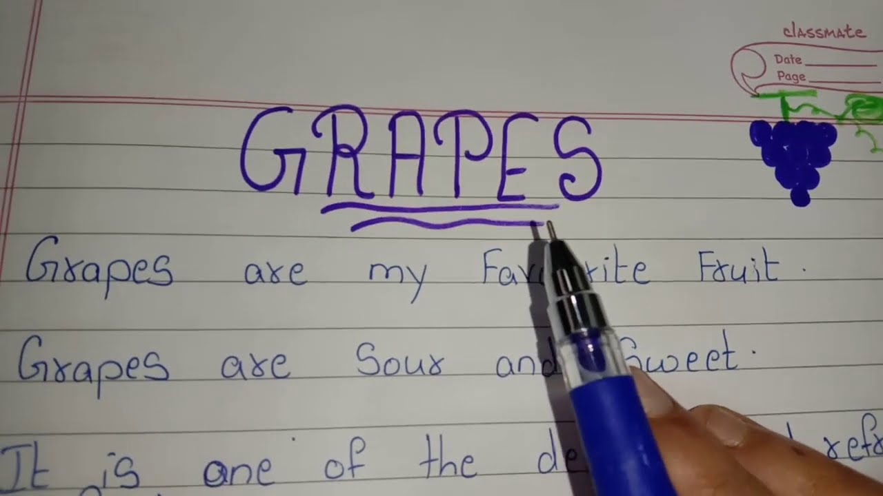 essay on grapes for class 1