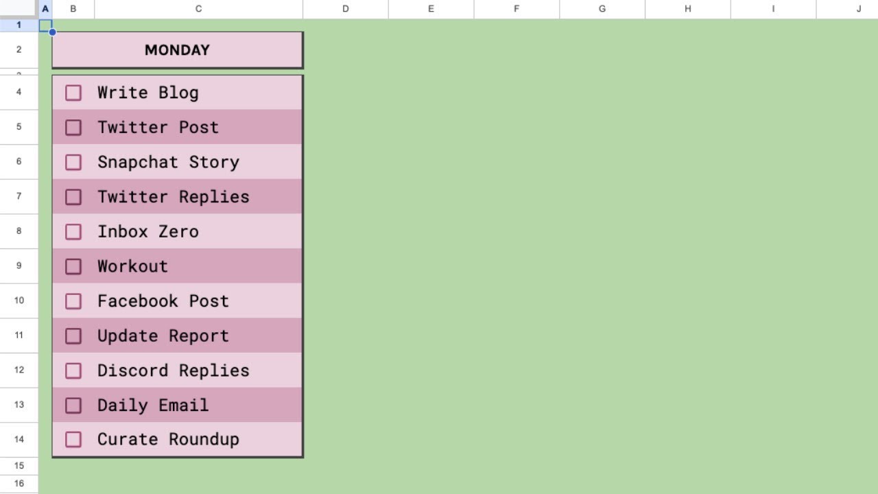 The Simplest Bestest Checklist In Google Sheets The Simplest Bestest Checklist In Google Sheets