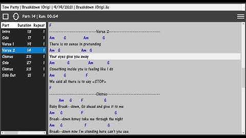 Breakdown (Petty) - Chords & Lyrics - Learn and Play Along